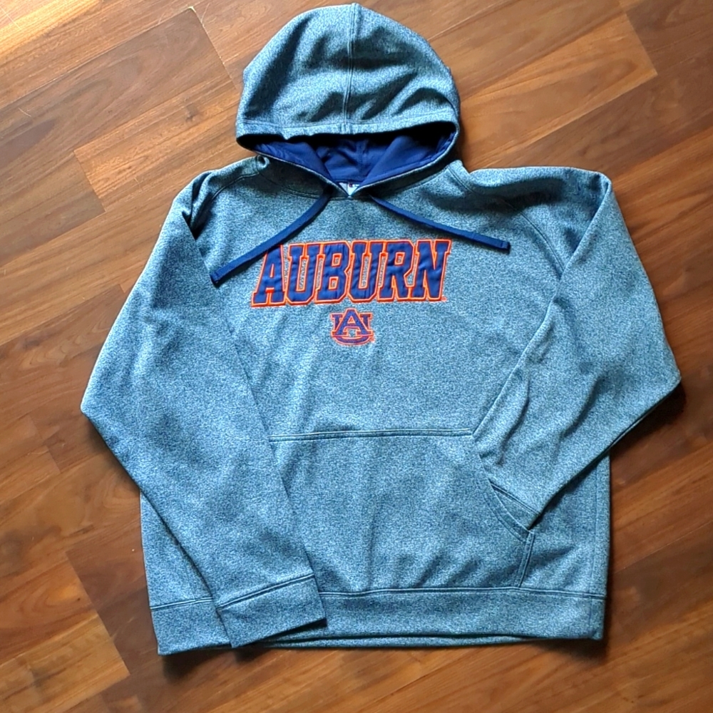 Champion Authentic Auburn University Men's Gray Hooded Sweatshirt Size 2XL